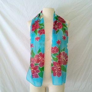 HAWAIIAN Design Sheer Scarf